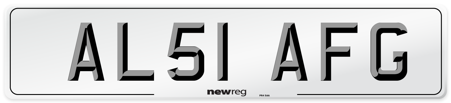 AL51 AFG Number Plate from New Reg